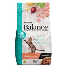 Ração seca balanceada para gatos castrados sabor salmão